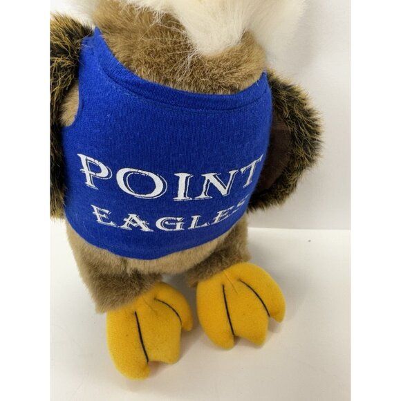 Bald Eagle Plush Logo Bear 12 Inch Point Eagles Removable Blue Shirt Stuffed - Picture 2 of 9